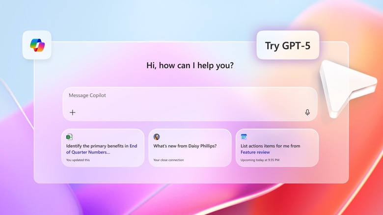 GPT-5 available in Microsoft 365 Copilot.