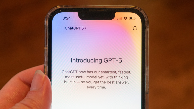 Using GPT-5 on an iPhone.