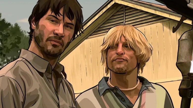 Keanu Reeves and Woody Harrelson in A Scanner Darkly