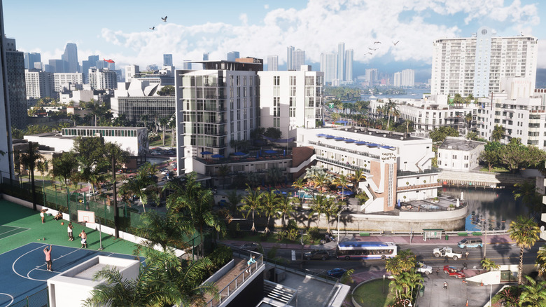 Wide view of the city in GTA 6
