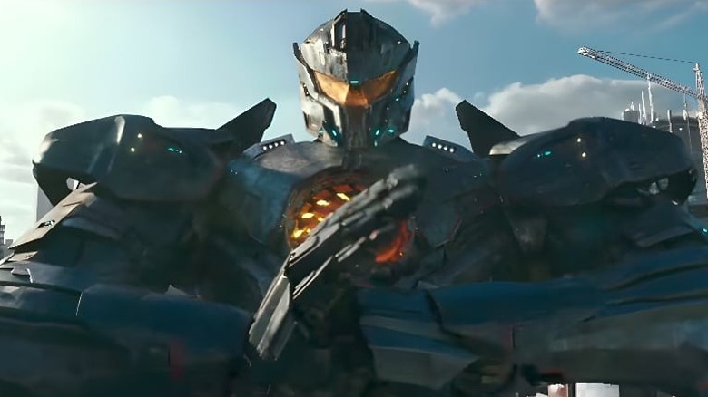 A Jaeger getting ready to fight in "Pacific Rim: Uprising."