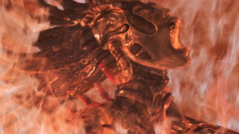 Sil's alien form screaming in the flames