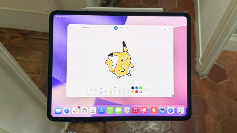 With iPadOS 26 Preview app, you can even use it to make a sketch of a low-res Pikachu