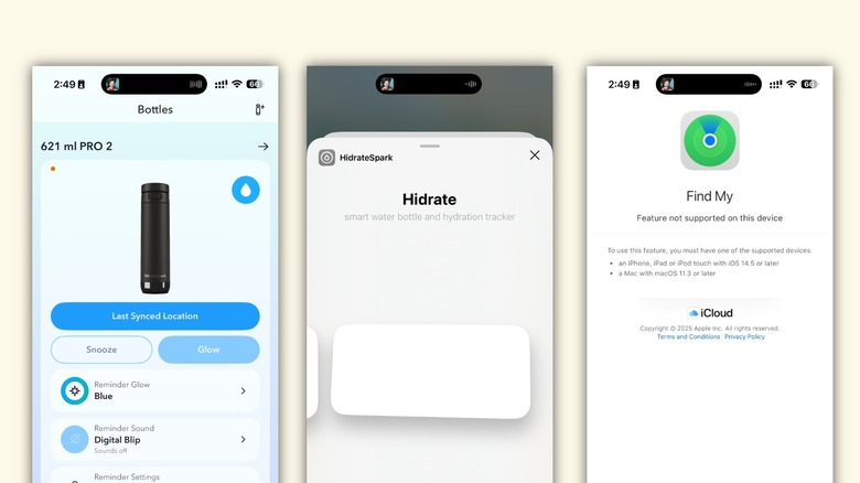 Some of the issues with the HidrateSpark app
