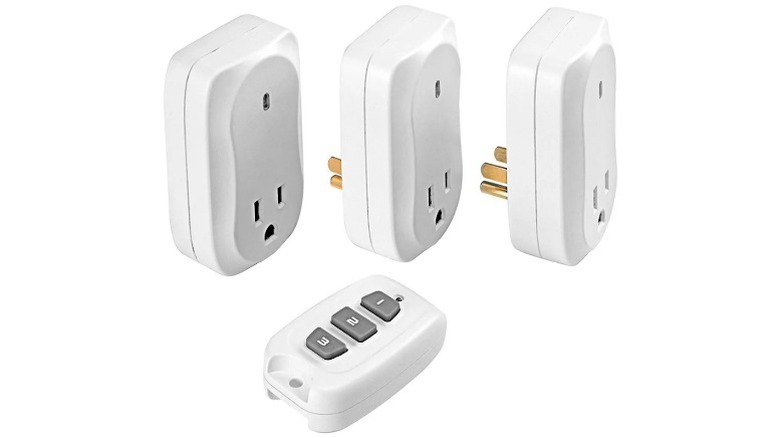 Three receiving adapters and keyless transmitter with three buttons