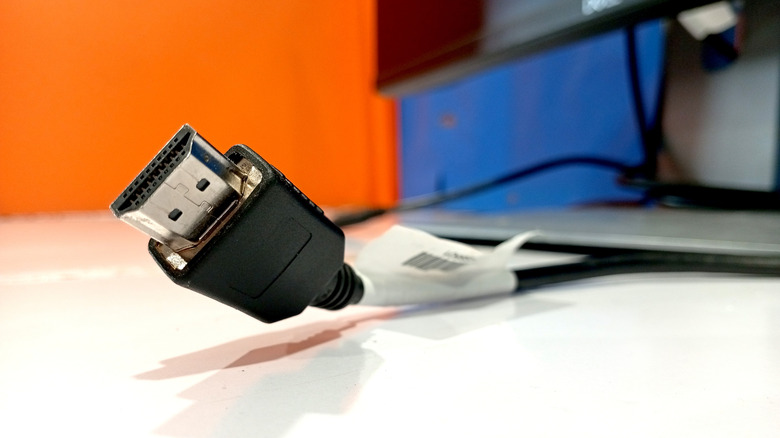 Close up of an HDMI connector