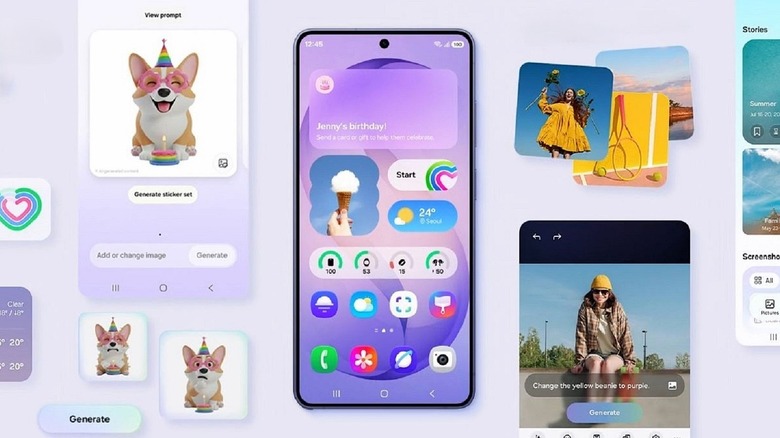Visual representation of the new Samsung One UI 8.5 update with frames and more.