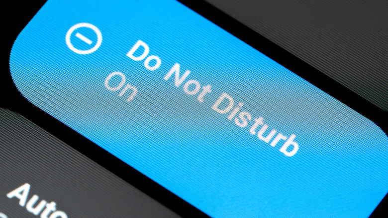 smartphone do not disturb setting