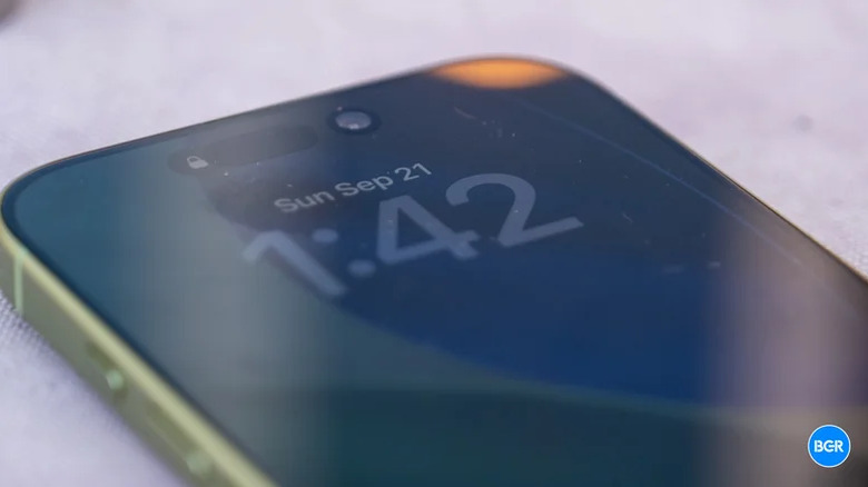 A close-up of the iPhone 17 display.
