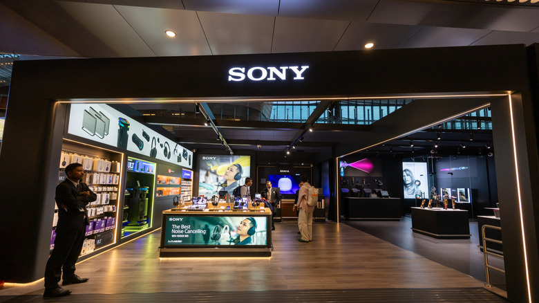 A Sony store at the Qatar airport