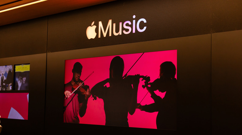 Apple Music store display