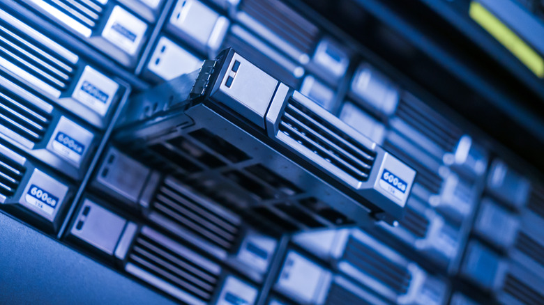 A data center storage server device.