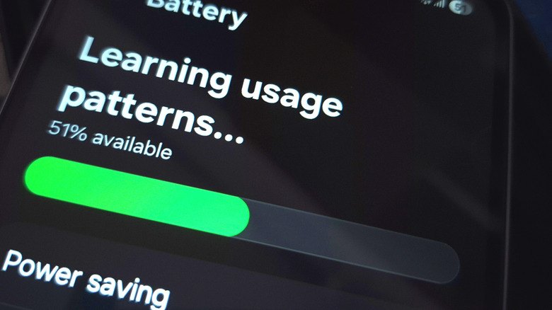 Adaptive battery technology on a Samsung Galaxy smartphone.