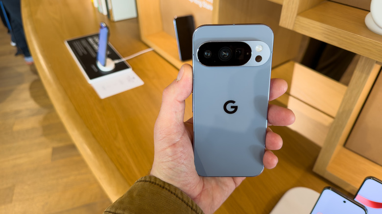 Rearview of a Google Pixel smartphone