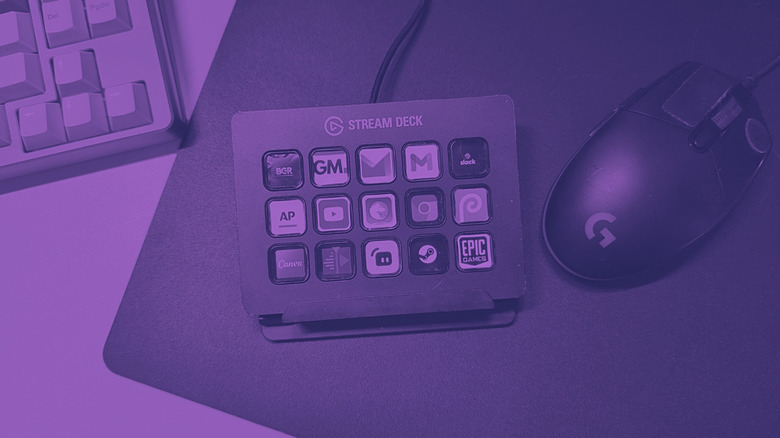 Stream Deck device on desk
