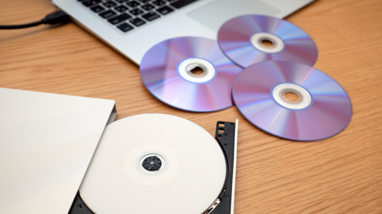 DVD drive connected to laptop
