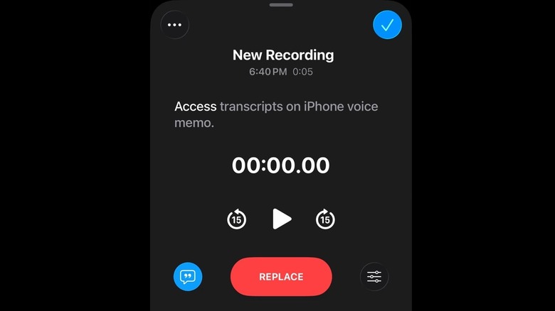 The Transcript feature of the iPhone's Voice Memo app.
