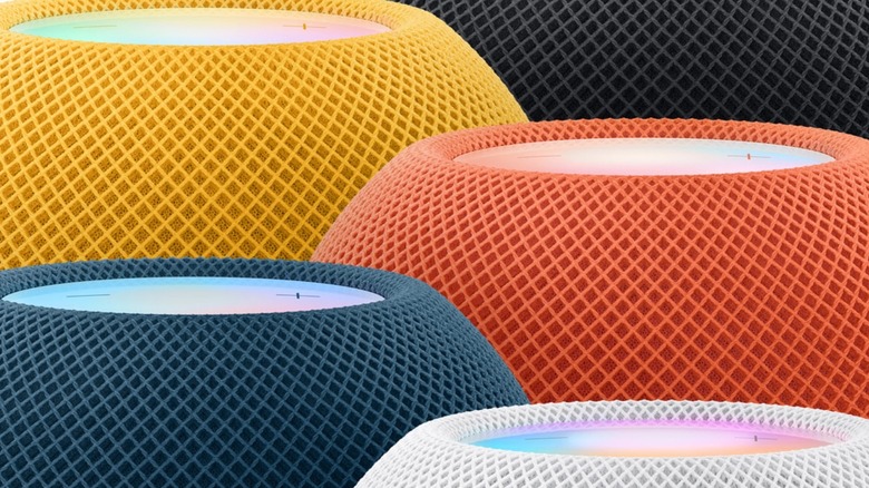 Available colors of the first-generation HomePod mini