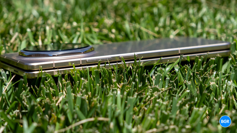 Honor Magic V6 folded in grass