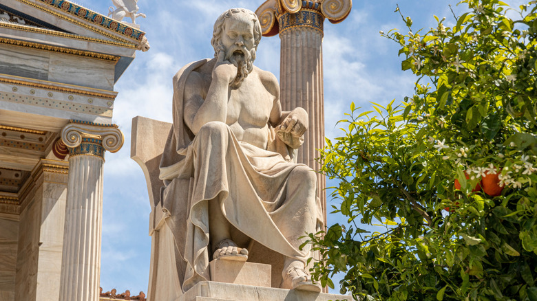 Statue of the Greek philosopher Socrates.