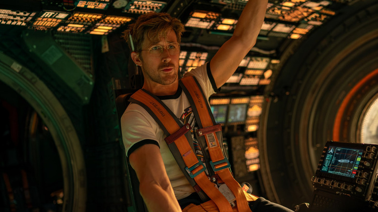 Ryan Gosling aboard a spacecraft in 