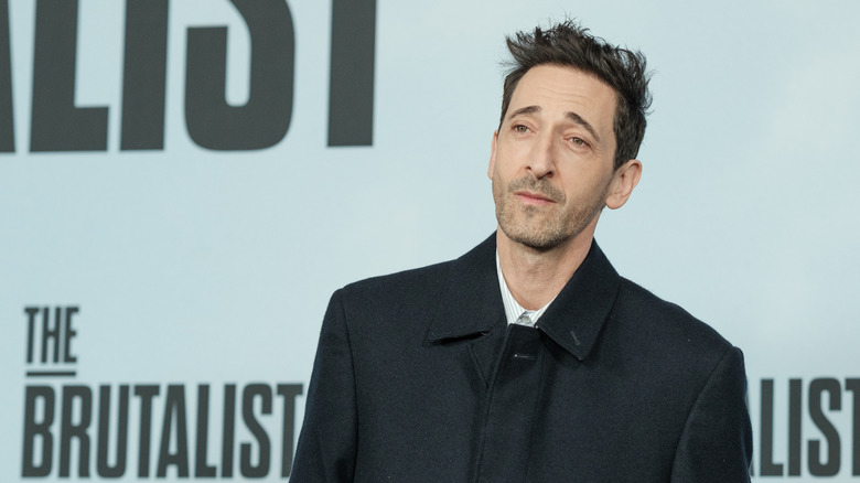 Adrien Brody on red carpet for The Brutalist movie