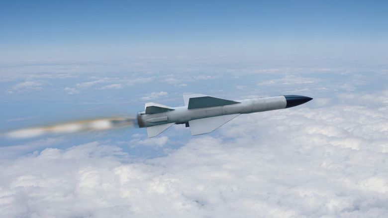 a Russian missile in-flight