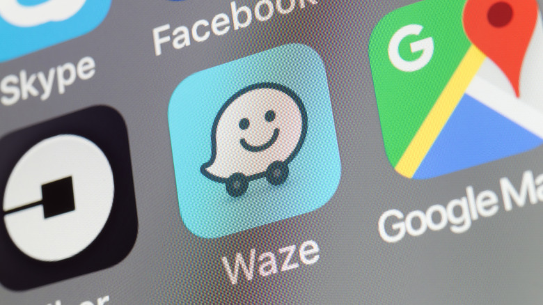 The Waze app on a smartphone screen