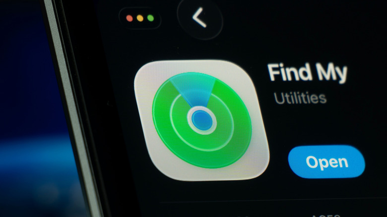 Find My app on a device