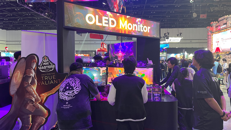 OLED monitors at an expo