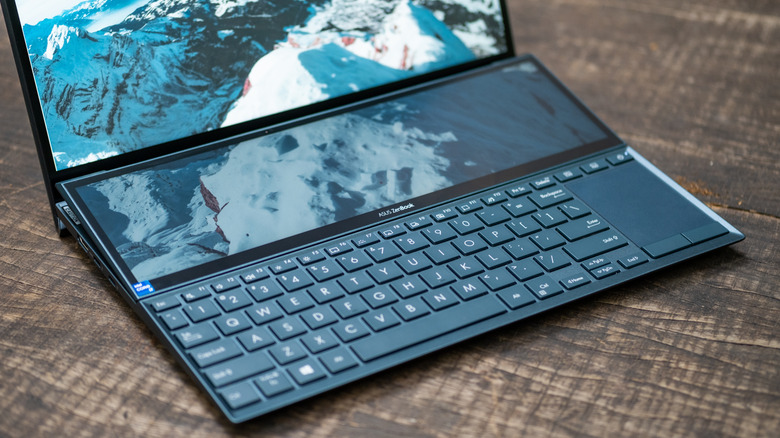 an ASUS Zenbook laptop.