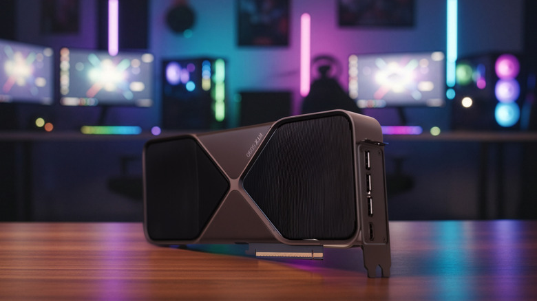 An NVIDIA GeForce RTX graphics card
