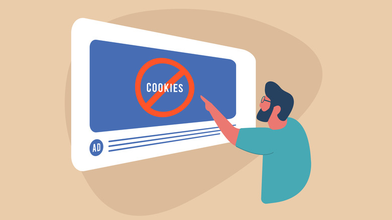 Future of Digital Privacy - Cookieless Advertising Concept. Adapting ad tracking without relying on cookies for enhanced user privacy. Cookieless targeting vector illustration on business background