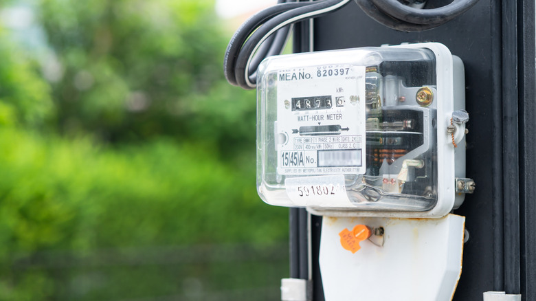 A building's power meter.