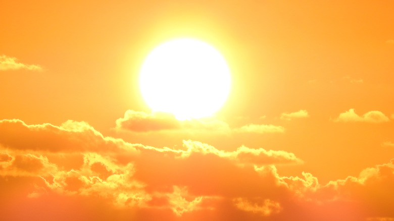 bright sun illuminating the sky