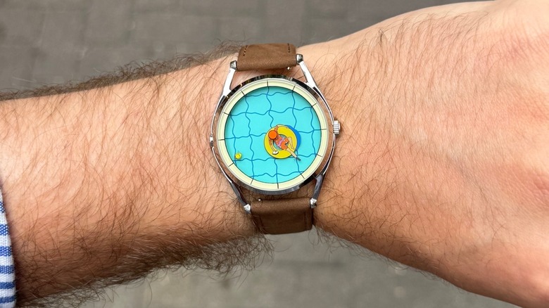 A fun watch on a man's wrist