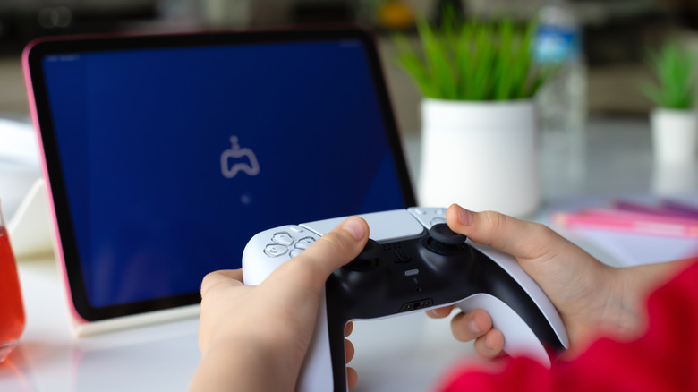 The PS Remote Play app on a tablet