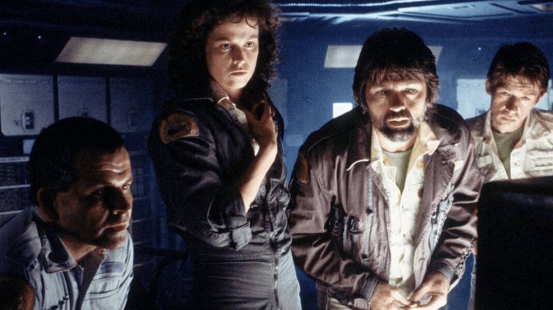 Ian Holm, Sigourney Weaver, Tom Skeritt, and John Hurt in Alien