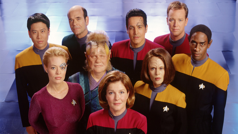 The crew of Star Trek: Voyager