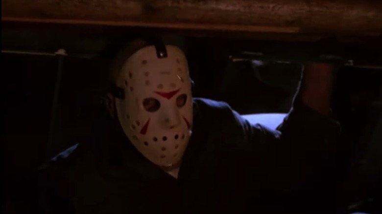 The hockey mask in "'Friday the 13th Part III" trailer.