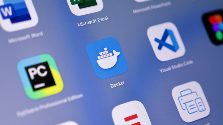 Docker logo on iPad