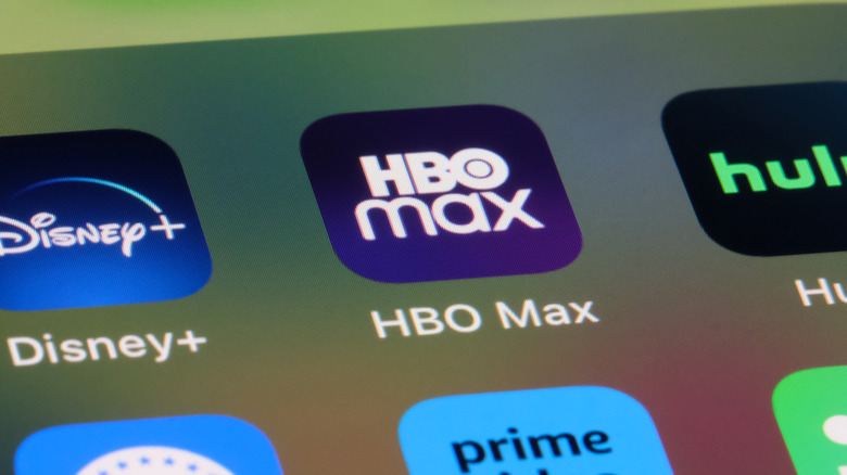 close up HBO Max, Disney+ and hulu app icon on screen