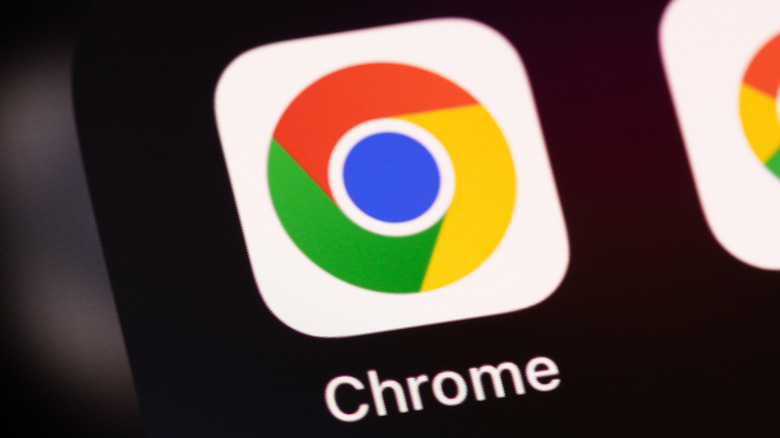 Closeup image of the Google Chrome icon