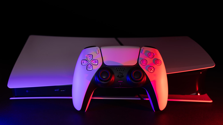 The PlayStation 5 and DualSense controller.