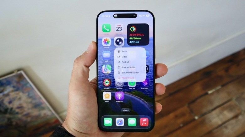 iOS 26's new Home Screen with updated Liquid Glass icons