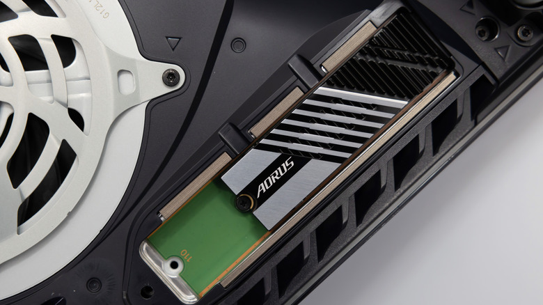 M.2 SSD installed in PlayStation 5