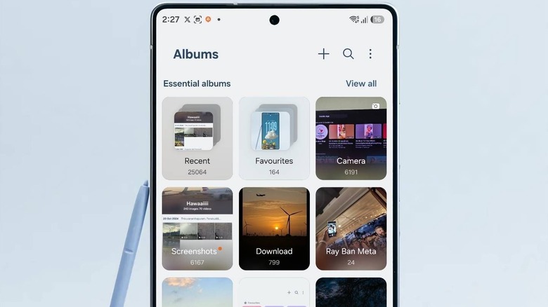 The Gallery app open on a Samsung smartphone