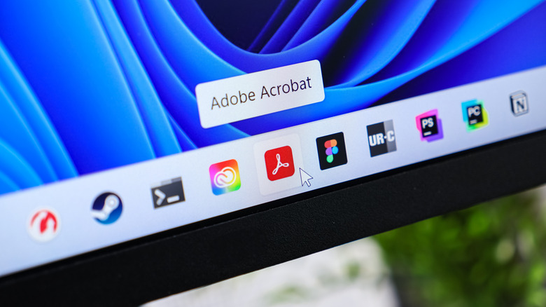 Adobe Acrobat icon on a PC running Windows 11