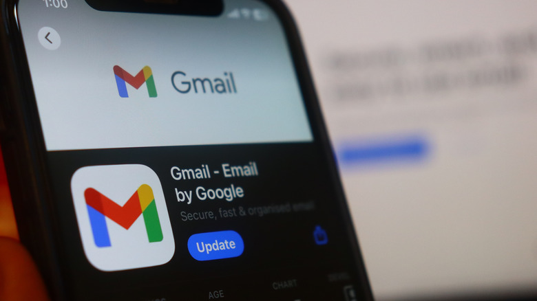 Gmail app listing in iPhone's App Store