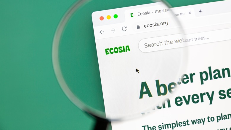 an Ecosia internet search bar